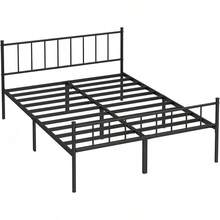 Marco de Cama de Metal de Plataforma Simple y atmosférica, Base Cama Matrimonial, Incluye Cabecera y Pie, Espacio de Almacenamiento Debajo de la Cama,Marco Resistente (Matrimonial) - Matrimonial - Ver 12