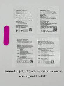 30片装杏仁形假指甲套装，甜美法式优雅，螺旋状3D可爱蝴蝶和精致花朵，适合所有女性和女孩。盒内附指甲锉和果冻胶，方便使用。 - 白色 - 查看 8