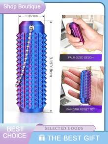4/2 Móc khóa gai nhọn kích thích giảm lo âu tích cực, đồ chơi giảm đau kích thích giảm đau cho người lớn, mặt dây chuyền chìa khóa thông hơi in 3D, con lăn massage màu chuyển sắc in 3D, giảm áp lực, dụng cụ cảm giác xúc giác có gai kết cấu và lỗ thông gió, thiết kế mô-đun để thư giãn cơ và giảm căng thẳng, món quà hoàn hảo để giảm căng thẳng và thư giãn giác quan, quà tặng mới lạ cho bạn bè - Nhiều màu - Xem 9