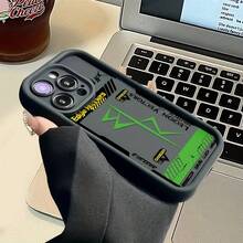 Funda de teléfono estilo cyberpunk con diseño de marco, elegante y simple, funda de protección personalizada y creativa, protección contra golpes y caídas, duradera y resistente a las manchas, compatible con XR/X/XS/XS Max|11/11 Pro/11 Pro Máx|12/12 Pro/12 Pro Máx.| 13/13 Pro/13 Pro Max.| 14/14 Pro/14 Plus/14 Pro Máx.| 15/15 Pro Max/15 Pro/15 Plus| 16/16 Pro/16 Pro Max/16 Plus| 17/17 Pro/17 Pro Max/17 Air, funda trasera suave de alta calidad TPU Antigoles - Negro 680 - Ver 4