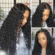 V Part Curly Wave Wig Human Hair No Leave Out V Shape Water Weave Curly Upgrade U Part Wigs With Clips Daily Wear Soft Hair Glueless V-Part Wig No Filter Glamorous Weekend Ready For Women Beginner Friendly No Lace No Glue No Sew In Daily Wear Hair Accessory 200% Density - Natural Black - View 6