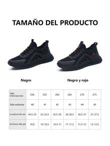Zapatos de Tenis Transpirables y Ligeros,Hombres, zapatos deportivos impermeables y antideslizantes para correr, Transpirables, Ligeros, Impermeables y Antideslizantes – Ideales para Correr - Negro y rojo - Ver 11