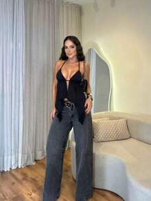 Cropped Bata Nova Moda 2026 – Charming And Timeless - 黑色 - 查看 1