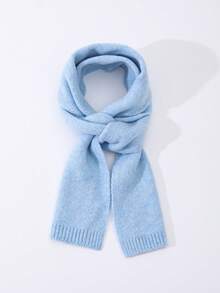 1 chiếc khăn choàng thời trang màu trơn dành cho nữ, thích hợp mặc hàng ngày vào mùa thu/đông để giữ ấm và mặc đi tiệc - A - Xem 20