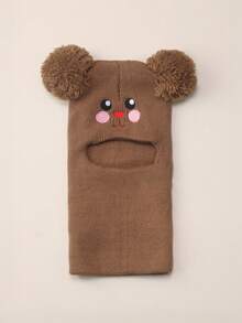 1 件 0-12 岁兔子幼儿帽子双球婴儿猫咪女孩男孩帽子儿童冬帽儿童针织保暖拉法帽 - 1PC - 查看 25