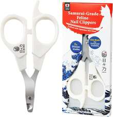 HIBINO Samurai-Grade Cat Nail Clippers | Vet Rmmended | Sharper, Quieter &Amp; R | Precision Blade For Stress-Free Grooming | Non-Slip Grip | Lifetime Durability | Made In Japan - Mochi White - 查看 1