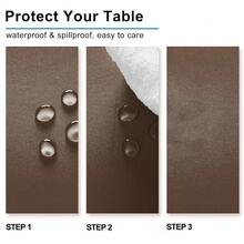Tan Rectangle Tablecloth - Waterproof Washable Polyester Fabric Table Cloth For Buffect Dining Birthday Party Wedding, 54 X 80 Inch{"Size_name":"80\"X54\"(Rectangular)","Color_name":"Tan"} - Multicolor2 - View 4