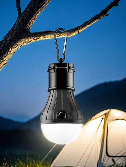1PC Tent Camping Light, 3 Lighting Modes Outdoor Hanging Light, Portable Battery Powered Camping Light LED Tent Light, Suitable For Emergency, Hiking, Fishing, Camping