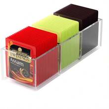 ¡RecomendadoCaja para Té, Organizador Caja para Bolsas de Té, Ideal para Café, Especias, Despensa, Nevera, Armario, Arcón de Cocina (3 Compartimentos)¡Top de Temporada - 8 compartimentos - Ver 9