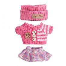 [Clothes Only] New Hot Selling 17CM Wearable Doll Clothes For 1st, 2nd, 3rd Generation 17CM Vinyl Dolls, Versatile Casual Dress Suit Set For LABUBU (Doll Not Included)