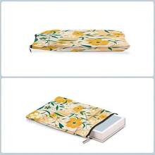 Floral Gifts Waterproof Flower Book Sleeve Botanical Book Pouch Book Protector With Zipper And Front Pocket Book Cover Case For Women Girl Aunt Birthday Accessories Club Gifts - Nhiều màu 885_ - Xem 5