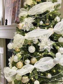 1 لفة شريط ساتان شمبانيا، شريط فراشة DIY إكليل، لوازم تغليف هدايا، قماش شيفون لخلفية ديكور حفلات الزفاف والأعياد، شريط لتزيين شجرة ، مناسب لديكور المنزل والاحتفالات الشتوية، حفلات المناسبات، حفلات ، ديكورات الأعياد، هدايا الحفلات، ديكورات حفلة الممتعة، عيد الميلاد المجيد، السنة الجديدة السعيدة، ديكورات ، هدية المثالية لأصدقاء ديكور الغرفة