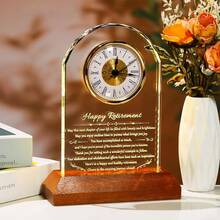 YWHL Meaningful Birthday Gifts For Adult Brother From Sister, Father's Day Brother Gifts Idea, Glass Clock Keepsake For Christmas Graduation (Battery Not Included)