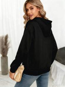 Hanorac cu glugă pentru femei, stil casual, stil stradal, cu imprimeu vintage cu stele și leopard, potrivit pentru toamnă/iarnă