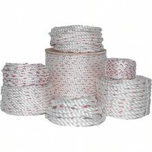 SGT KNOTS Twisted PolyDac/Combination Rope - Triple-Strand Twisted Design, Heavy-Duty, OSHA Approved 5/8" For Industrial Fall Protection, Camping, Cargo Tie-Downs, And Fishing (1" X 25ft, White)