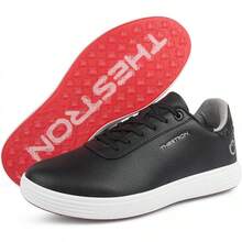 Spikeless Golf Shoes Men Professional Golf Foowears Luxury Walking Footwears For Golfers Outdoorhalloween - màu đen - Xem 1