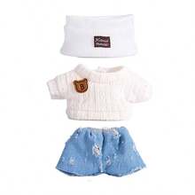 [Clothes Only] New Hot Selling 17CM Wearable Doll Clothes For 1st, 2nd, 3rd Generation 17CM Vinyl Dolls, Versatile Casual Dress Suit Set For LABUBU (Doll Not Included)