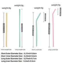 4-Color Silicone Straw Set, Reusable Silicone Straws, Flexible Silicone Straws Without BPA, Portable - Nhiều màu - Xem 2