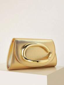 Glitter, Shiny, Luxury, Glamorous, Elegant, Exquisite Large Women Clutch Purse Evening Bag Prom Handbag With Detachable Chain For Wedding Velvet Elegant For Girls, Women, College Students, Rookies & White-Collar Workers For Party, Prom, Wedding, Party Bags,Perfect For Party Wedding Prom Dinner/Banquet Matching With Holiday Party Dress Evening Dress & Sequin Dress - 金色 - 查看 3