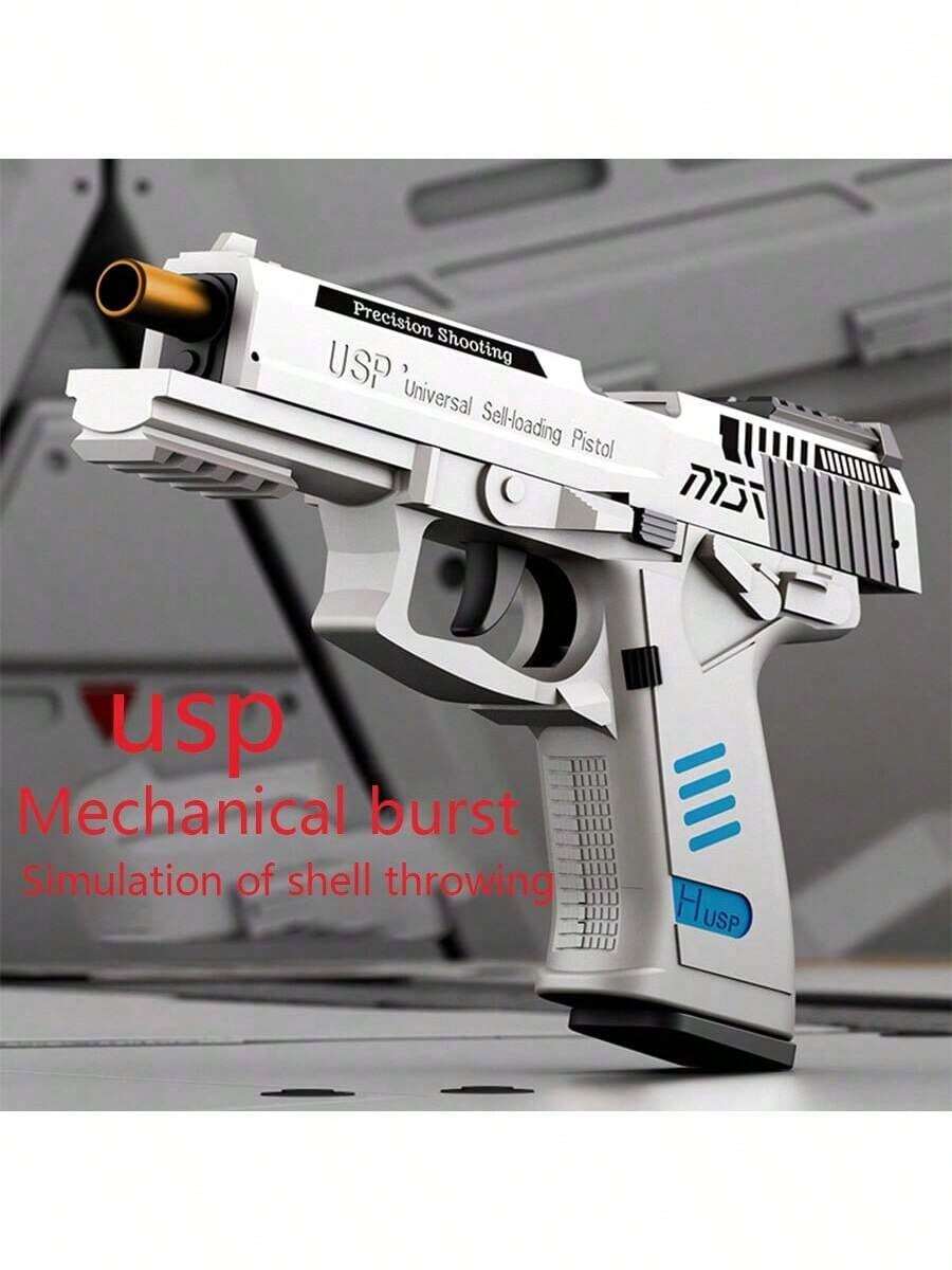 1 súng đồ chơi USP tự động đẩy, thích hợp cho thanh thiếu niên từ 14 tuổi trở lên, súng đồ chơi đạn mềm không gây chết người, quà tặng sinh nhật/giáng sinh cho bé trai