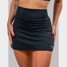 Shorts Skirt Sport Butt Cover Fitness Gym With UV Protection 2 Hidden Pockets For Cell Phone/Key/Headphone - 黑色 - 查看 9