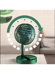 Ventilador USB Portátil Dobrável Recarregável com 3 velocidades, ideal para escritório, viagens, camping e uso diário em casa - Multicolorido - Visão 6