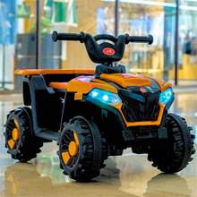 Quadriciclo Infantil Elétrico 6V Zippy Toys Menino Menina Com Luz e Som Divertido - Laranja - Visão 3