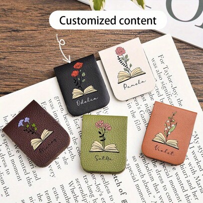 1 peça de marcadores de página personalizados com nome, marcadores de página de flores de aniversário, acessórios para livros, marcadores de página exclusivos, leitores, dia do professor, aniversários, formatura, grupos, amantes de livros, aniversários, Natal, amigos de livros, leitores, volta às aulas, Halloween, presentes de Ação de Graças