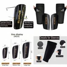 Soccer Shin Guards For Kid Youth Teen Adult Shin Guards Sleeves With Inserted Pocket Cushion Protection Reduce Shocks And Injuries For TeamSports