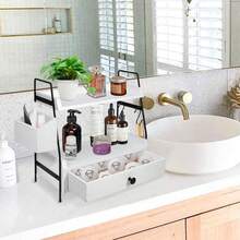 Coffee Bar Accessories And Organizer Countertop, Coffee Station Organizer Kitchen Counter Shelf Organizer, Coffee Condiment Storage, Cup Lid Holder Countertop Shelf For Bathroom, Home Decor, Party & Christmas Storage - 白色 - 查看 2