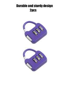 迷你彩色行李锁，带钥匙，3位密码防盗锁，便携式旅行行李锁，适用于行李箱、背包、健身包和储物柜，坚固的金属结构，是旅行者、通勤者和户外爱好者的理想之选，时尚的行李保护，也适用于学校体育馆储物柜、运动储物柜、围栏、工具箱、门、箱子和橱柜。 - 彩色 - 查看 13