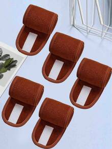 1件/3件/5件装可调节宽发带瑜伽SPA沐浴淋浴化妆洗脸美容头带女士化妆配饰发饰 - 黑色 - 查看 23