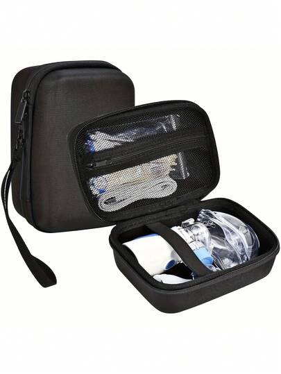 Portable Nebulizer Travel Case Protective Case For Nebulizers Portable EVA Hard Shell Storage Bag - Durable Fabric Travel Bag With Multiple Compartments Shockproof And Waterproof Protects Accessories From Impact And Dust Damage Inhaler Storage Box Men And Women Handheld Humidifier Storage Box Multifunctional Storage Bag For Handheld Misters And Pore Vacuums Home And Travel