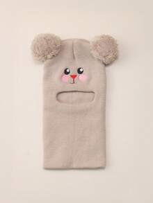 1 pezzo Passamontagna da sci a forma di coniglio per neonati 0-3 anni, berretto con doppia palla per bambini e bambine, cappello invernale lavorato a maglia, accessori essenziali per bebè - Multicolore - Visualizzare 22