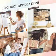 1pc Art, Whimsical Fairy And Bee Sharing A Pink Flower Vintage Farmhouse Style, For Beginners Paint By Numbers Kit,Christmas Decorations For Home,New Year Gift,Christmas Gifts,For Home Wall Decoration Perfect Gift,Cozy Home Wall Decor Seasonal Art,Perfect For DIY Art Painting Beginners And Family Gatherings (Frameless). - 36color - View 10