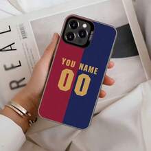 3pcs Customized Football Club Jersey Phone Case With Name And Number, Fit Compatible With Iphone 11 16 15 14 13 12 17 Pro Max Plus 17Air 16e, DIY Your Football Jersey Phone Case, IMD Full Coverage Protective Case, Suitable For Football Fans With Stand And Lanyard - Black - View 5