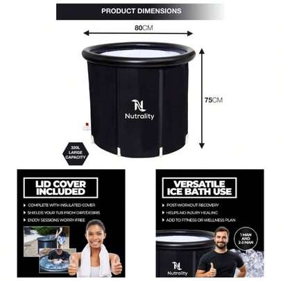 Recovery Tub 320L Portable Bath Cold Trainingan Bathtub Athletes - Adult Spa Baths And Soaking - Outdoor Cold Plunge Tub