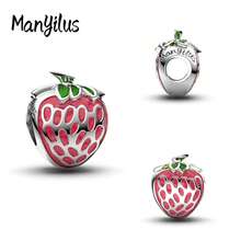 Manyilus Manyilus 1 Stück Sterling Silber Strandcharms im Vintage-Stil, Sommer Charms wie Palme, Kokosnussbaum, Strandkorb, kleiner Ente, Schwimmring, Pantoffeln, Strandmuscheln, rosa Donut, Eiscreme, Erdbeere, Biene, Anhänger & Perlen, geeignet für Armbänder und Halsketten, DIY Schmuckherstellung, Geschenk für Freunde und Liebhaber