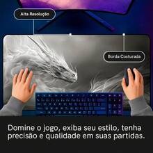 Large Non-Slip Gamer Mouse Pad 65x30 70x35 80x35 90x40 90x50 120x60 Cm Stitched Edge - 彩色 - 查看 3