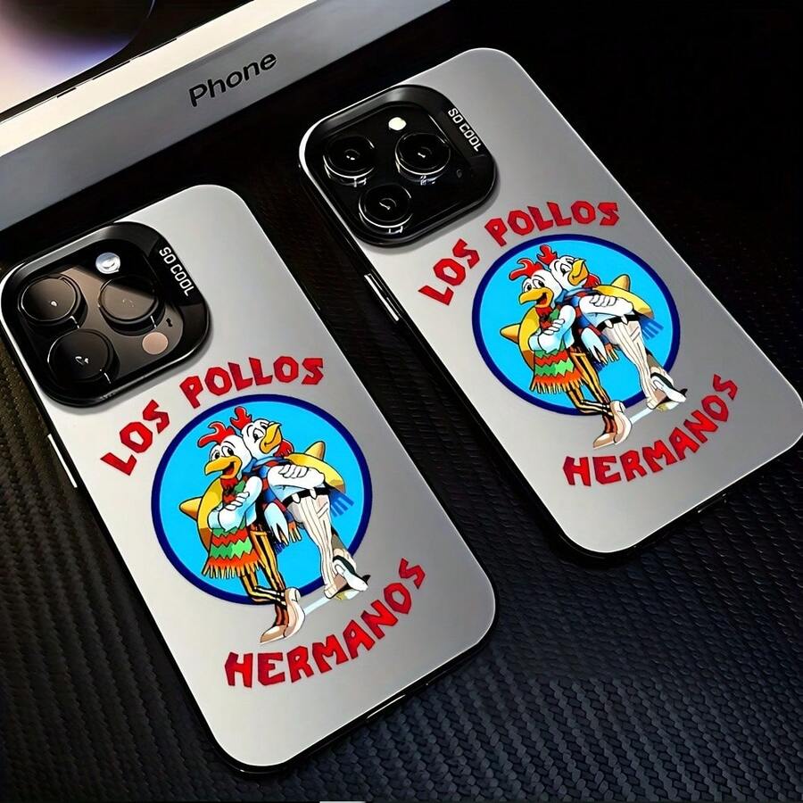 Funda de teléfono creativa popular de Los Pollos Hermanos compatible con iPhone 16, 15, 14, 13, 12, 11 Pro Max, X, XR, XS Max, 8, 7 Plus, con una parte trasera mate a prueba de golpes. - Mezcla de colores - Ver 1