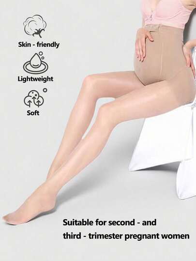 1 件（奢华紧身裤）VOGEL VERE 奢华透明连裤袜 | 优雅女士紧身裤，柔软舒适，加大码长袜