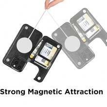 For IPhone 15 Pro 6.1" Wallet Case Magsafe With Card Holder Slot[Compatible With MagSafe] Folio Flip PU Leather Double Magnetic RFID Design With Camera Lens Protector (Ferns){"Color_name":"Ferns","Size_name":"IPhone15Pro6.1\""} - Multicolor11 - View 7
