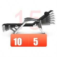 Outdoor Folding Chaise Lounge Chair with Cushion, Adjustable Recliner, Load 150kg - Un color - Ver 7