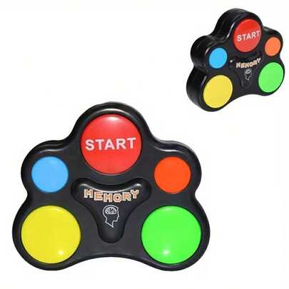 Interactive Handheld Memory Game Machine With Lights & Sounds - Quick Push Button Brain Development Machine For Youngsters, Perfect Birthday Or Christmas Gift,  Interactive Matching & Concentration Training Portable