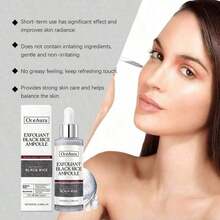 OceAura Black Rice Complexion Fluid With Salicylic Formula - Gentle Exfoliating & Deep Cleansing Dry Rough Skin - Contains Black Rice Extract To Help Retain & Support Radiant Skin - Moisturizing Treatment Smoother Skin Texture - Daily Use Exfoliator
