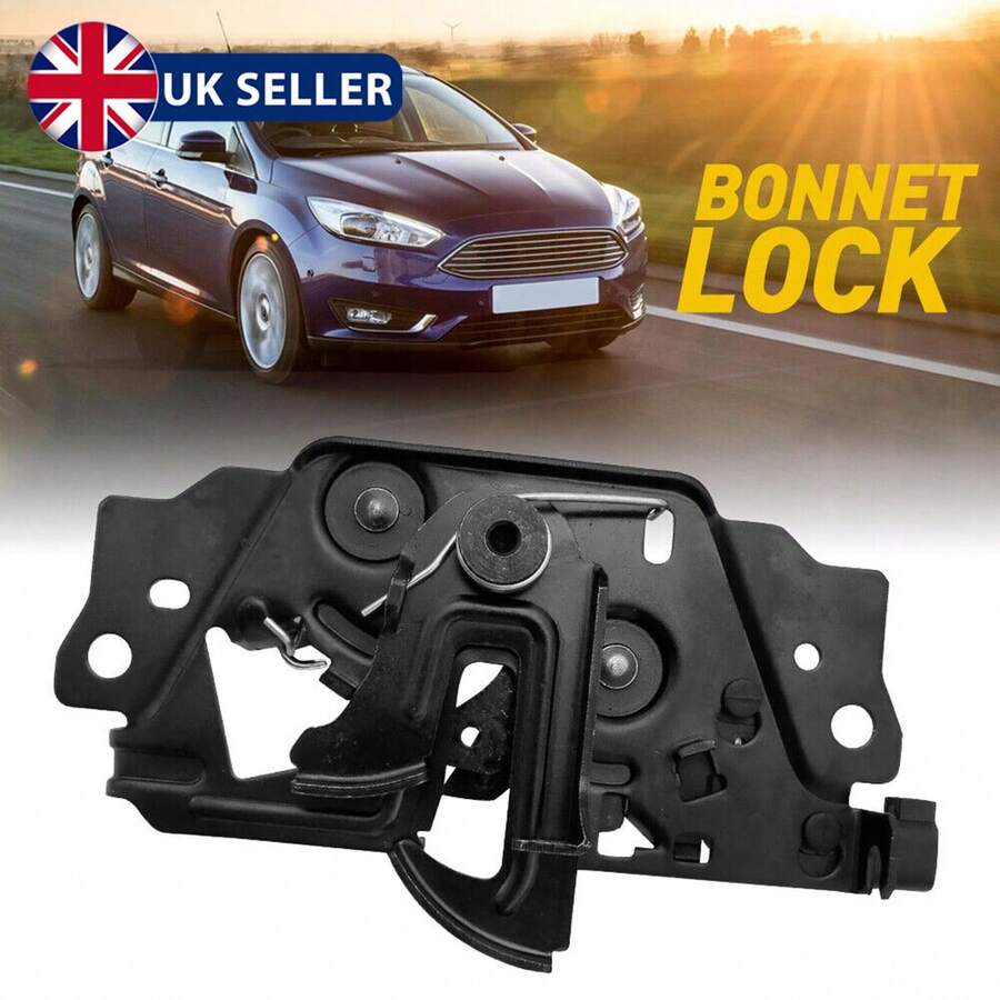 UK For Fo Rd Focus M K Iii [2010 2011 12-2020] Hatchback Bonnet Lock Latch 5236243 - Black - View 1