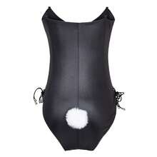 Womens Bunny Costume Girl Suit Senpai Cosplay Anime Role Costume One Piece Bodysuit Stockings Set{"Size_name":"Large","Color_name":"Black/White-RemovablePadded"} - 黑色/白色-可拆卸加厚 - 查看 6