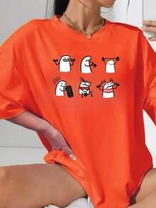 Women's Crossfit Training T-Shirt Personalized 6 Images Cute Maromba 100% Cotton Gym Fitness - trái cam - Xem 1