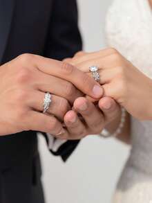 1pc Women's Wedding Ring, Stacking Rose Flower Ring, 5.2g Pure S925 Silver, 1.5 Carat Moissanite, Bohemian Palace Style, Engagement, Wedding, Anniversary, Valentine's Day Gift, With Moissanite Certificate And Deluxe Gift Box