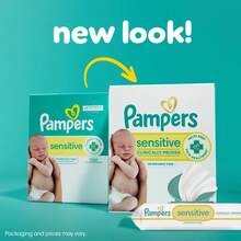 Pampers Sensitive Baby Wipes Unscented, 12 Pack, 1008 Total Count (Select For More Options)